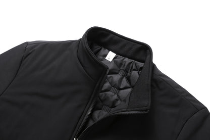 Men's Polyester Fleece Jacket - Basic 100% Polyester Stand Collar Zippered Sweatshirt - Non-Stretch, Solid Color Golf & Casual Outdoor Jacket - Spring/Fall All-Purpose Regular Fit Hiking, Camping, Streetwear & Indoor Use