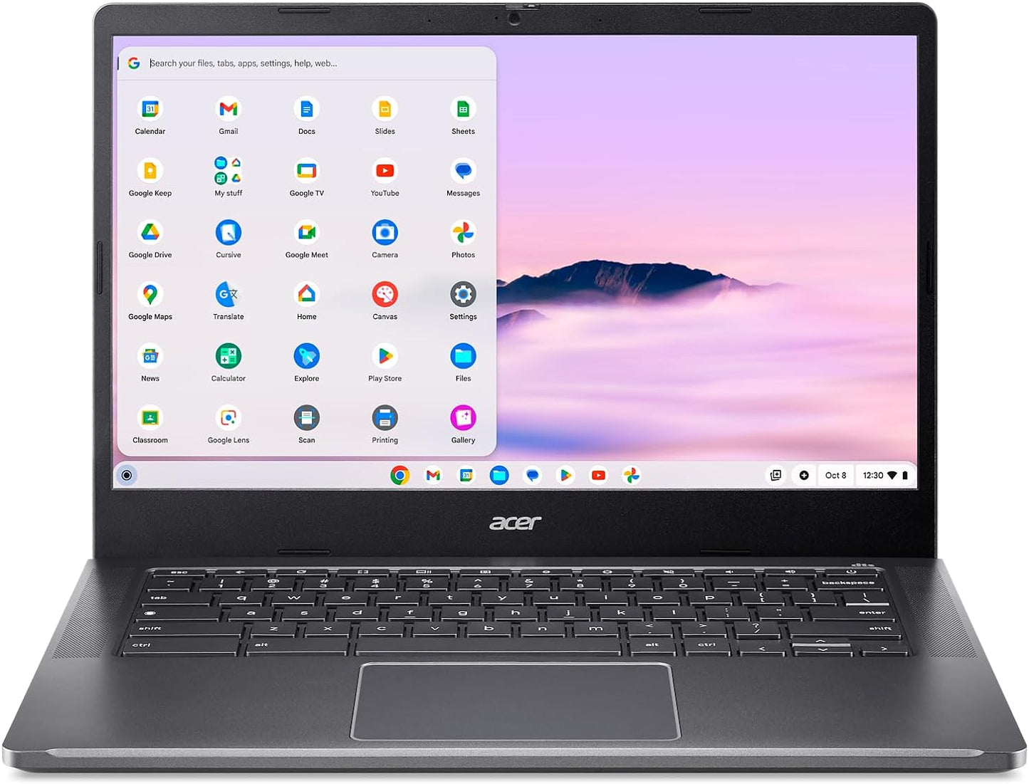 Acer Chromebook plus 514 Laptop with Google AI – 14" Full HD 1920 X 1080 IPS Touch Display | Intel Core I3-N305 | 8GB LPDDR5 | 128GB SSD | Wi-Fi 6E | FHD Camera | Chrome OS | CB514-4HT-375Z