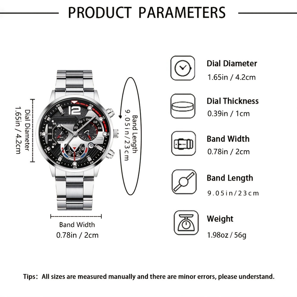 3 հատ տղամարդու ժամացույցի, գոտու, դրամապանակի հավաքածու | Նորաձև, գործնական, հանգստի, սպորտային, գեղեցիկ և նորաձև, հատուկ մշակված տղամարդկանց համար, առանց նվերի տուփի