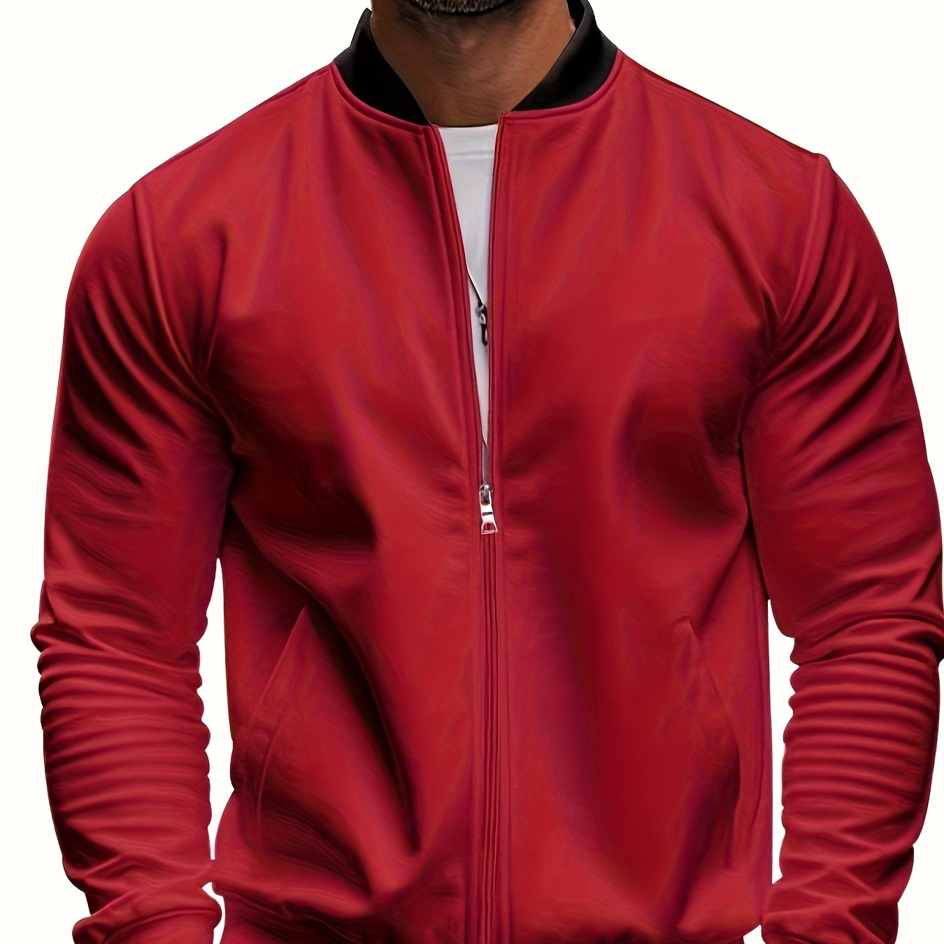 Տղամարդու թեթև, կանգնած օձիքով բաճկոն՝ ձիթապտղի կանաչ, փափուկ, կայծակաճարմանդով բաճկոն՝ գրպաններով, սովորական չափսի՝ գարնանային/աշնանային արշավների և առօրյա բացօթյա հագուստի համար, արշավային պարագաներ