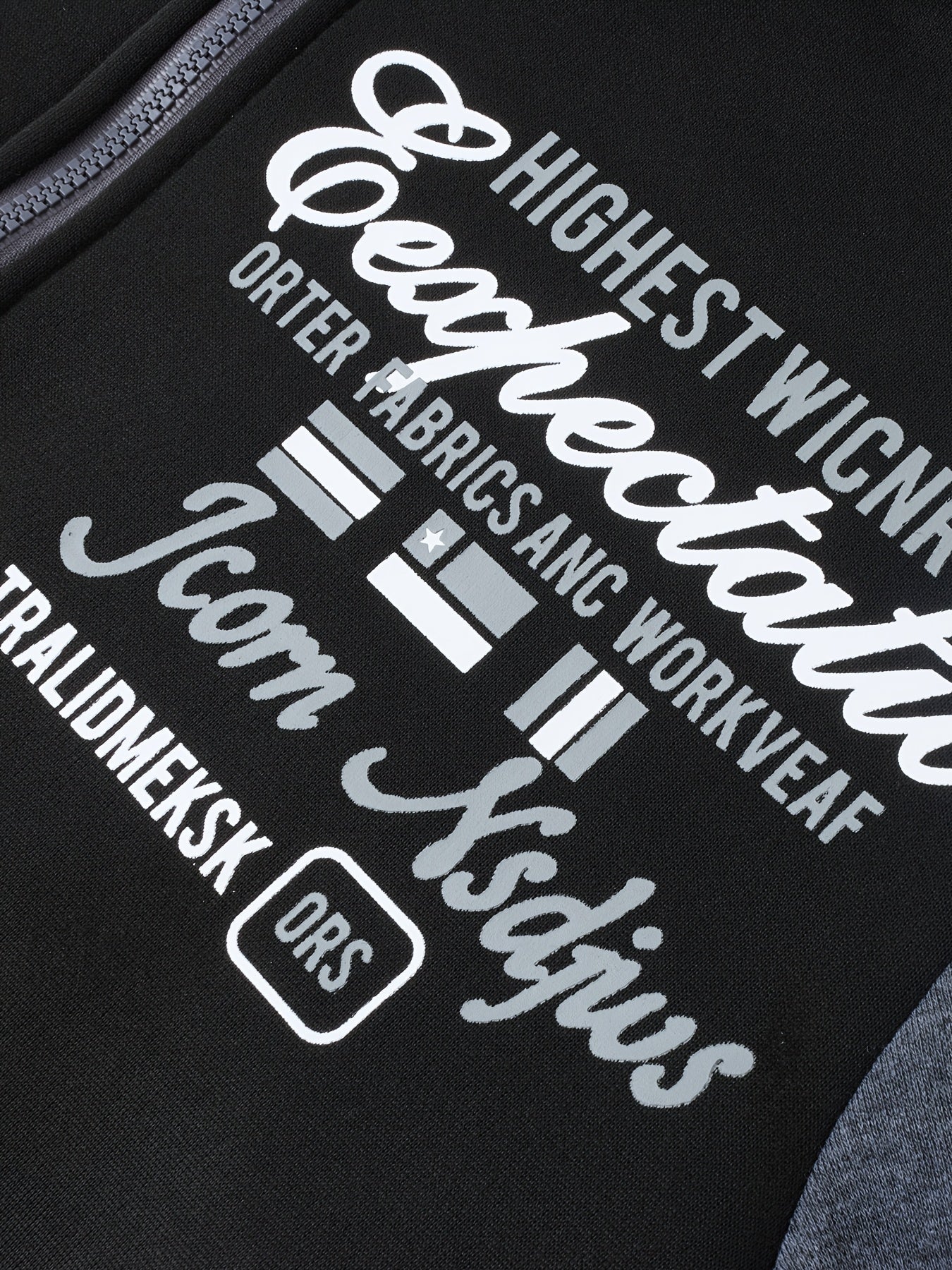 Men'S Bold Print Urban Streetwear Pullover Hoodie & Pants Set - Black & Red with "Saint" Design, Polyester, Long Sleeve, Regular Fit, Spring/Fall Casual Wear, Casual Streetwear Outfit|Bold Print Hoodie|Stretchy Fabric