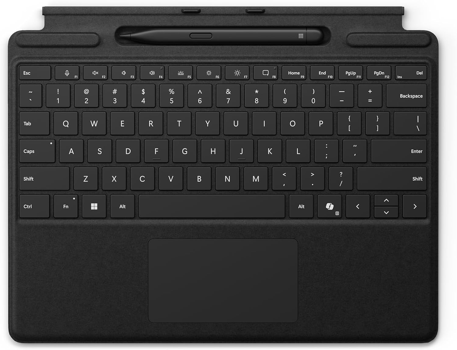 Microsoft Surface Pro Keyboard with Slim Pen 2 Bundle for Pro Copilot+ (11Th Edition), Pro 9 and Pro 8, Alcantara Material, Black