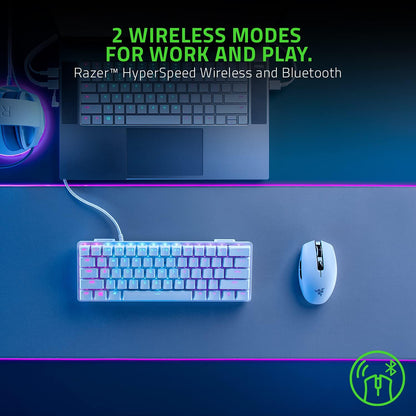 Razer Orochi V2 Mobile Wireless Gaming Mouse: Ultra Lightweight - 2 Wireless Modes - up to 950Hrs Battery Life - Mechanical Mouse Switches - 5G Advanced 18K DPI Optical Sensor - White
