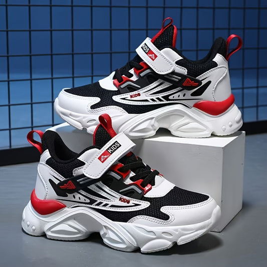 Տղաների շնչող ցանցե սպորտային կոշիկներ՝ առօրյա նորաձև սպորտային կոշիկներ՝ կեռիկ-օղակաձև ամրակով, իդեալական են գարուն/աշուն, երիտասարդների համար