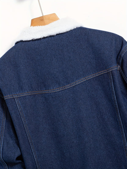 Տղամարդու տաք, բրդյա ծածկույթով, ամենօրյա ջինսե բաճկոն, աշնանային-ձմեռային, շքեղ փողոցային ոճի կոճակներով բաճկոն