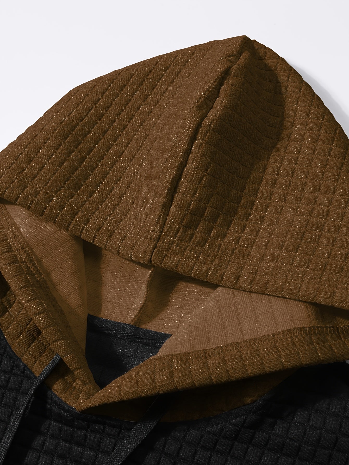 Նորաձև գլխարկով սվիտեր | Տղամարդու առօրյա սվիտեր թեթևակի ձգվող գործվածքից, երկար թևքերով, գրպանային դետալներով, միագույն նախշերով՝ գարուն/աշուն