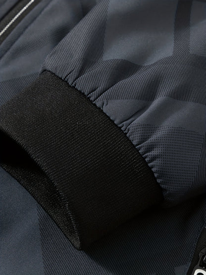 Men'S Lightweight Softshell Jacket - Olive Green/Black/Gray/ - Stand Collar Windproof Coat with Zippered Pockets - Non-Stretch Fabric for Hiking, Gym, Casual Outdoors - Spring/Fall Athletic Outerwear - Easy-Care Sportswear, H