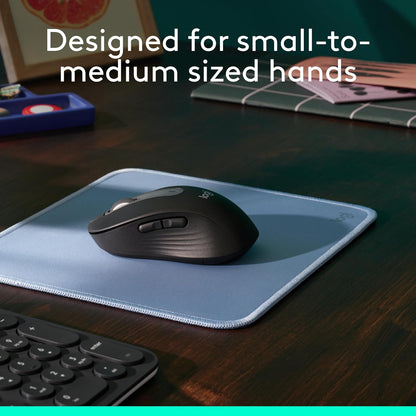 Logitech Signature M650 Wireless Mouse - for Small to Medium Sized Hands, 2-Year Battery, Silent Clicks, Customizable Side Buttons, Bluetooth, for Pc/Mac/Multi-Device/Chromebook - Black