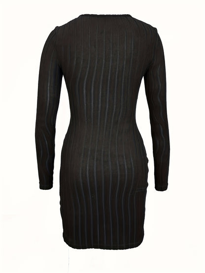 Էլեգանտ ժանյակավոր զգեստ՝ երկար թևքերով, A-գծով, բարակ, մատիտ-կիսաշրջազգեստ՝ կոնտրաստային ժանյակավոր օձիքով և եզրով, լվացքի մեքենայով լվացվող հարսանեկան հյուրերի զգեստ, գրասենյակից մինչև երեկույթի զգեստ (առանց կրծքավանդակի լցոնի, գարուն/աշուն)