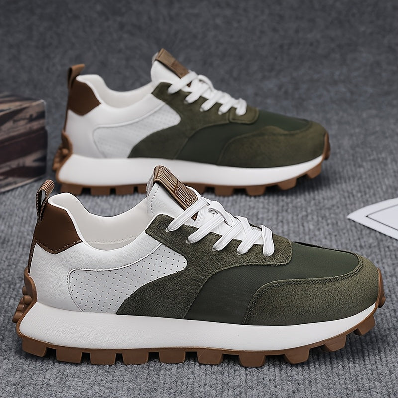 2025 թվականի գարնանային տղամարդկանց շնչող ցածրակրունկ սպորտային կոշիկներ - Հաստեցված, փափուկ ռետինե ներբան, տղամարդկանց նոր շնչող ցանցե հարթակով կոշիկներ՝ հասակը մեծացնող սպորտային կոշիկներով