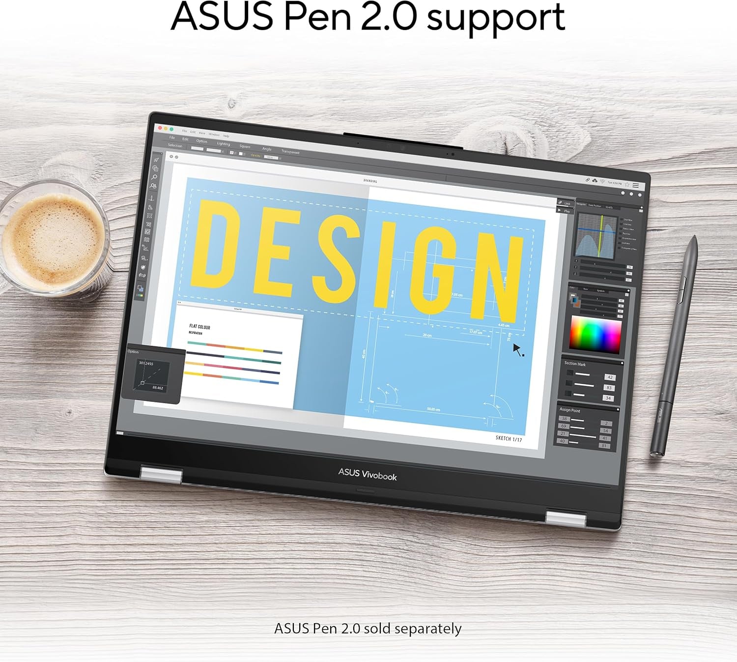 ASUS Vivobook S 16 Flip 16” WUXGA Touch Laptop, AMD Ryzen™ 7 7730U, AMD Radeon™ Vega 7 Graphics, 16GB Memory, 512GB SSD, Cool Silver, TN3604YA-AS76