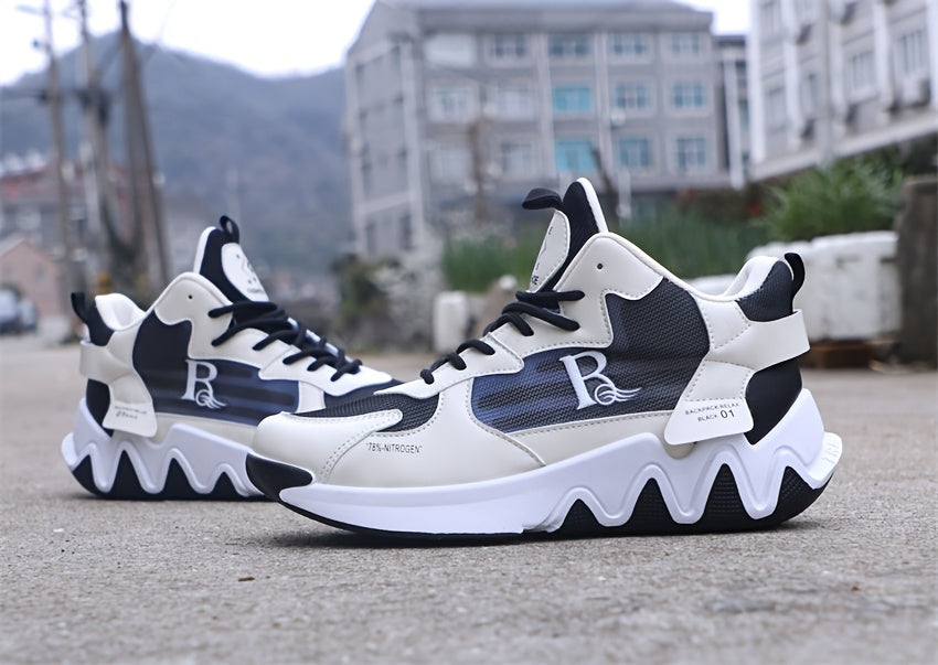 Breathable Men's Running Shoes with Anti-Slip EVA Sole, Lightweight Low-Top Sneakers for Casual Wear and Light Exercise, White with Orange Accents, Comfortable Fabric Upper and Durable PVC Insole, Versatile Sneakers   Stylish