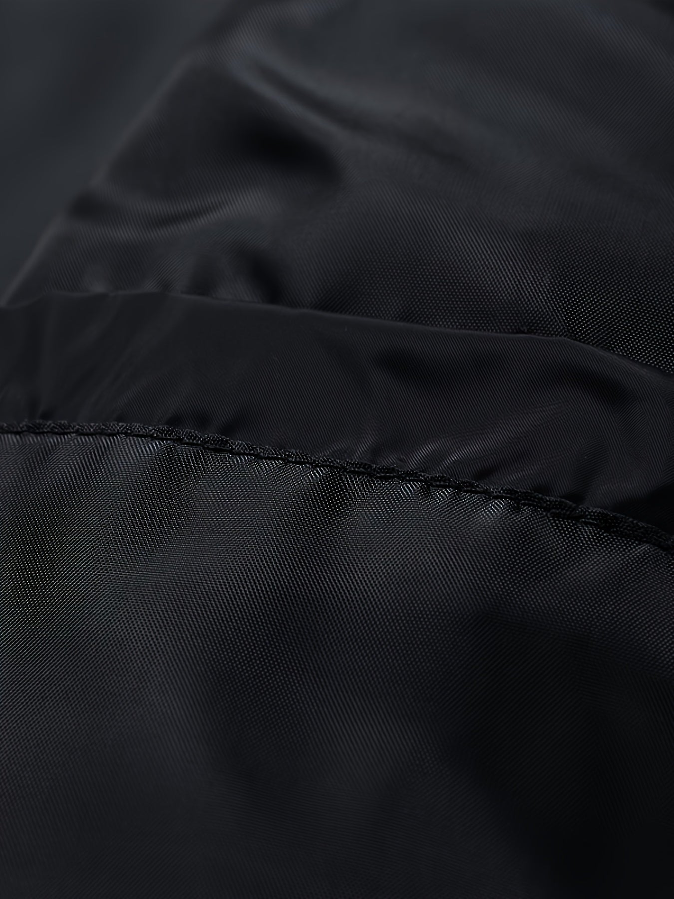 Men's Casual Quilted Zip Up Jacket, Chic Baseball Collar Jacket For Fall Winter