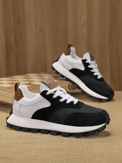 2025 թվականի գարնանային տղամարդկանց շնչող ցածրակրունկ սպորտային կոշիկներ - Հաստեցված, փափուկ ռետինե ներբան, տղամարդկանց նոր շնչող ցանցե հարթակով կոշիկներ՝ հասակը մեծացնող սպորտային կոշիկներով