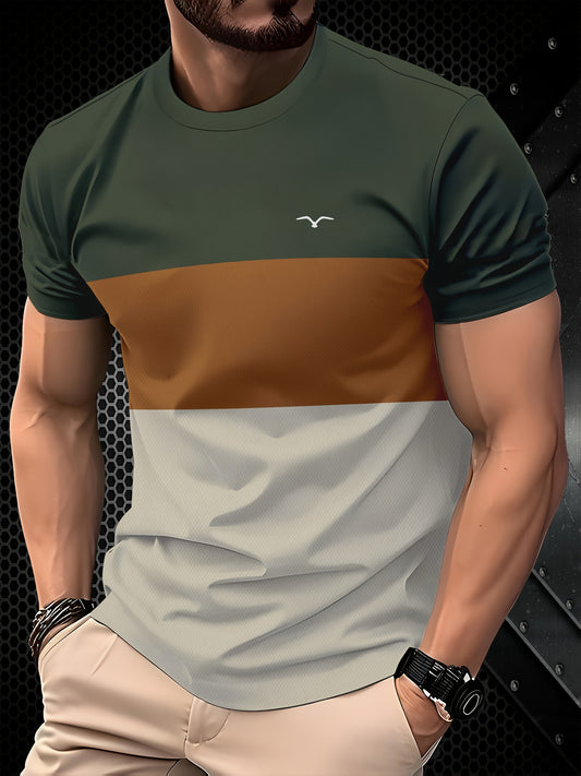 Տղամարդկանց առօրյա 3D տպագրությամբ Seagull գրաֆիկական վերնաշապիկ, ամառային կարճ թև պարանոցի վզով, 95% պոլիեսթեր 5% սպանդեքս, թեթև ձգվող գործվածք, սովորական պիտանի՝ սև/սպիտակ/մոխրագույն