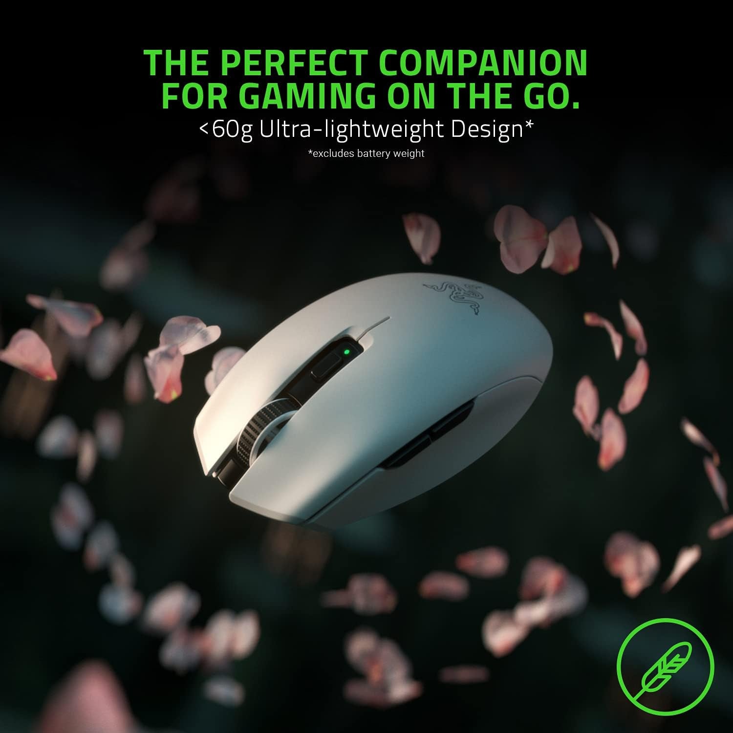 Razer Orochi V2 Mobile Wireless Gaming Mouse: Ultra Lightweight - 2 Wireless Modes - up to 950Hrs Battery Life - Mechanical Mouse Switches - 5G Advanced 18K DPI Optical Sensor - White