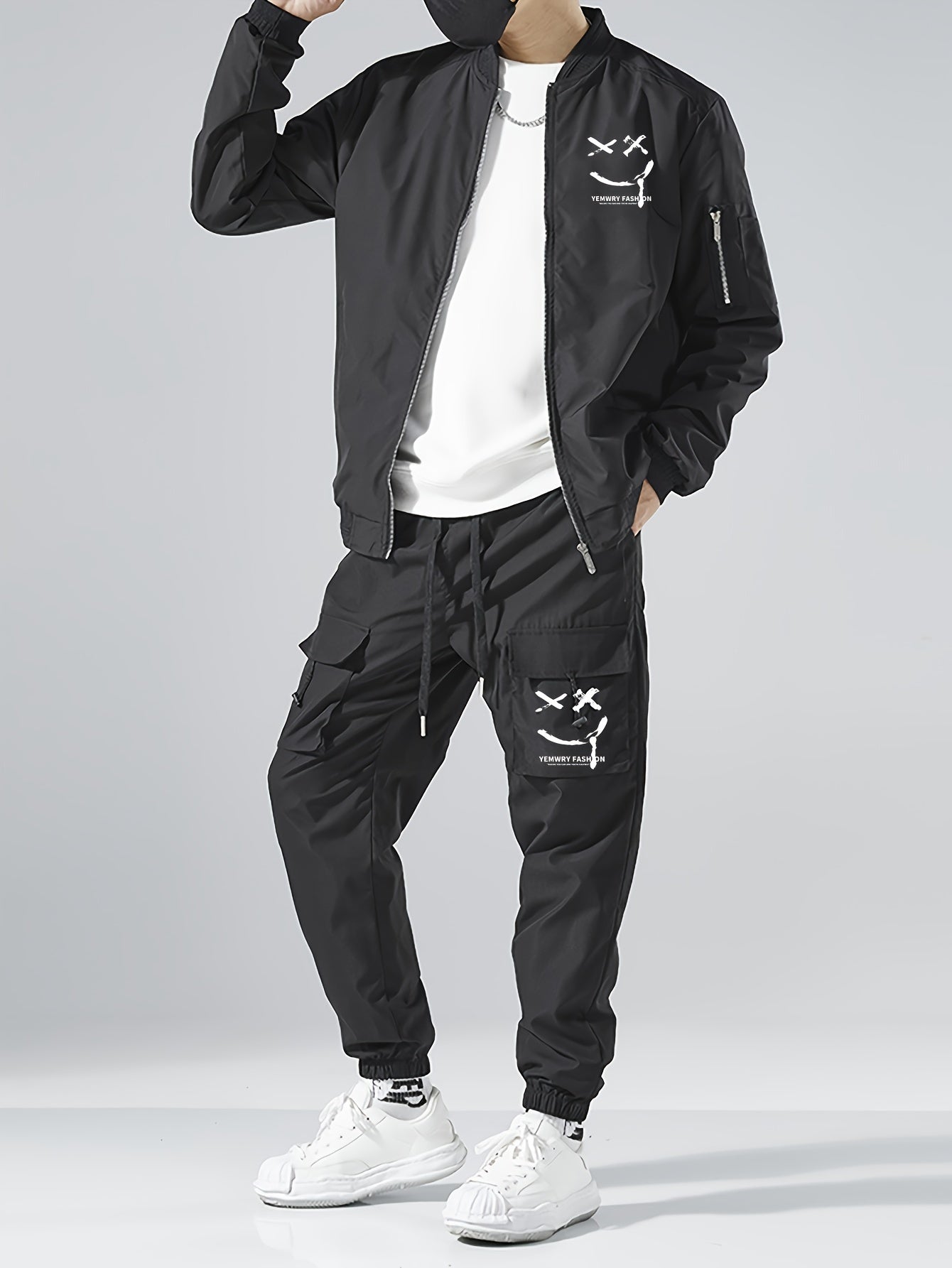 Տղամարդու առօրյա մինիմալիստական ​​բաճկոն և տաբատ կոստյում