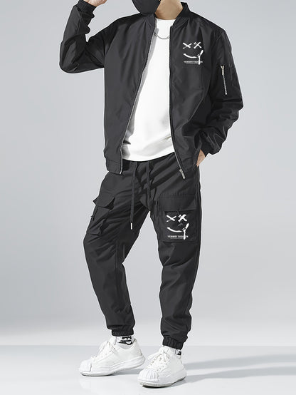 Տղամարդու առօրյա մինիմալիստական ​​բաճկոն և տաբատ կոստյում