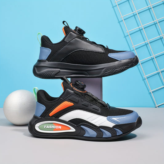 Տղաների համար նախատեսված ամենօրյա, զով, ցածր վերնամասով սպորտային կոշիկներ՝ պտտվող կոճակով, շնչող, ցնցումները կլանող վազքի կոշիկներ՝ գարուն-ամառ, աշուն