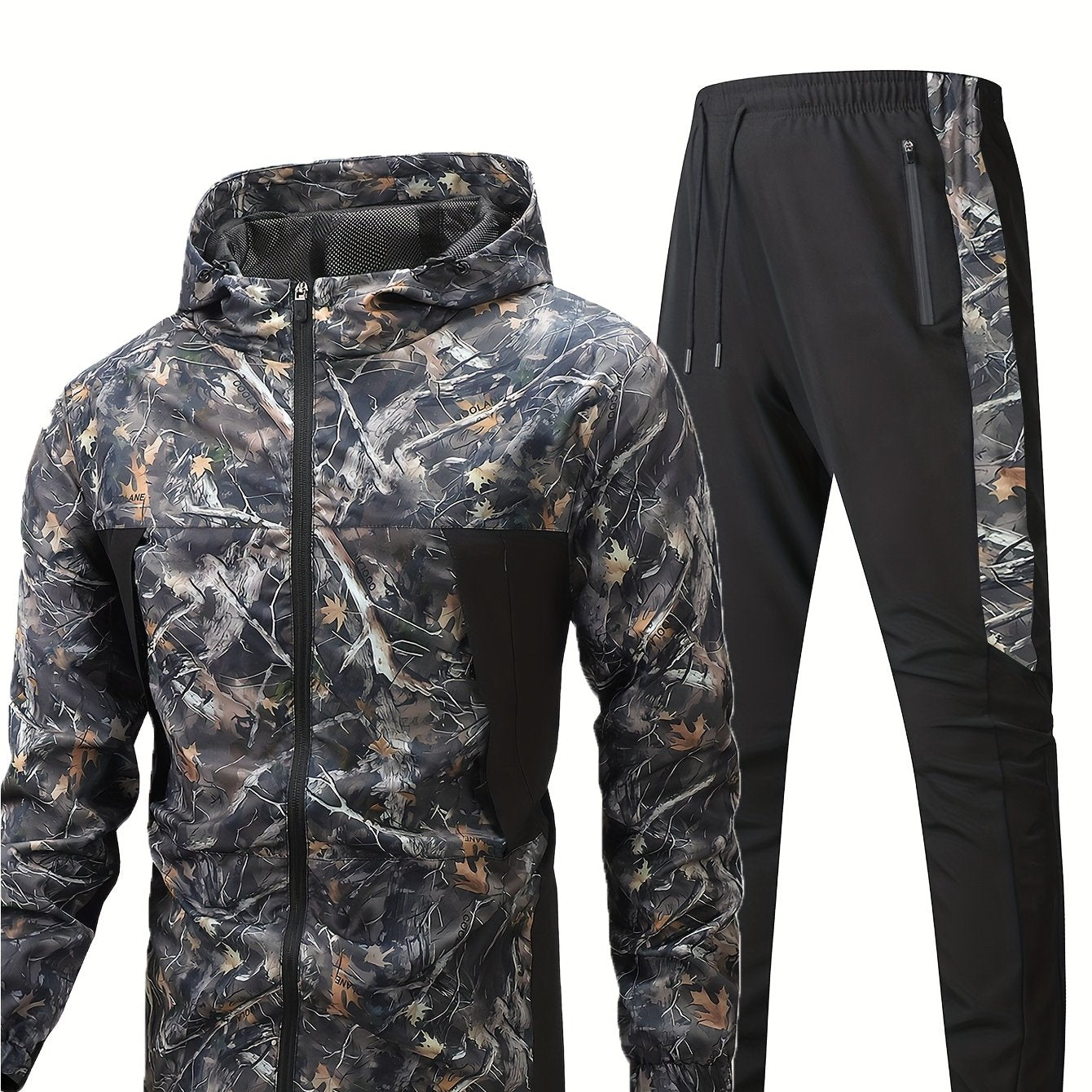 Տղամարդու կոստյում, առօրյա, նորաձև սպորտային հագուստ, երկար թևքով բաճկոն, գործված գլխարկով բաճկոն, սպորտային երկար տաբատ, տղամարդու գործված խոնավությունը կլանող երկար տաբատ, քրտինքը դիմացկուն