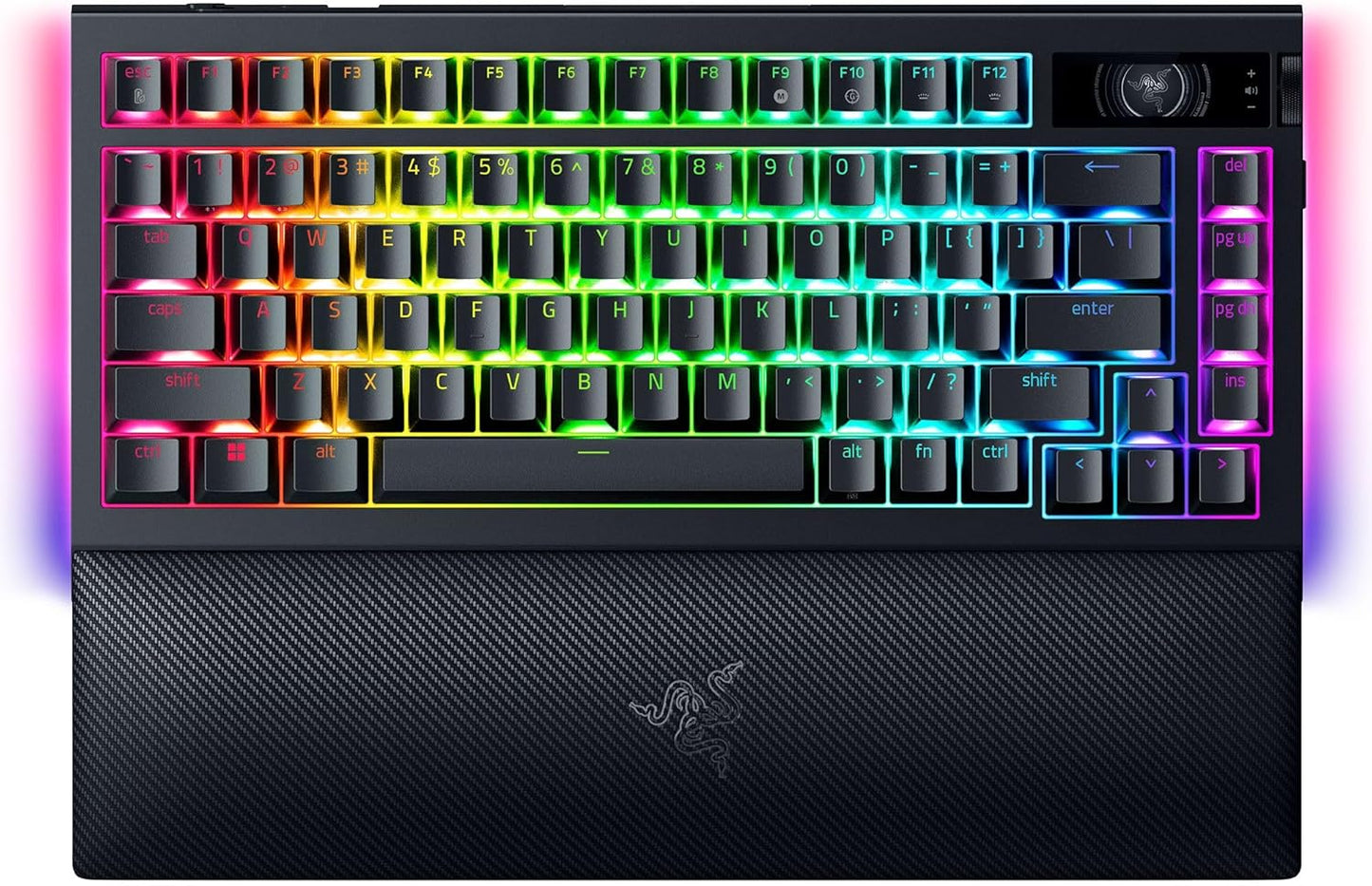 Razer Blackwidow V4 Pro Wired Mechanical Gaming Keyboard: Yellow Switches Linear & Silent - Doubleshot ABS Keycaps - Command Dial - Chroma RGB - Magnetic Wrist Rest - Snap Tap