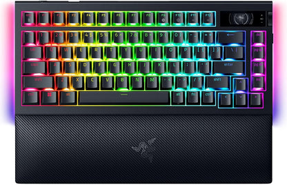 Razer Blackwidow V4 Pro Wired Mechanical Gaming Keyboard: Yellow Switches Linear & Silent - Doubleshot ABS Keycaps - Command Dial - Chroma RGB - Magnetic Wrist Rest - Snap Tap