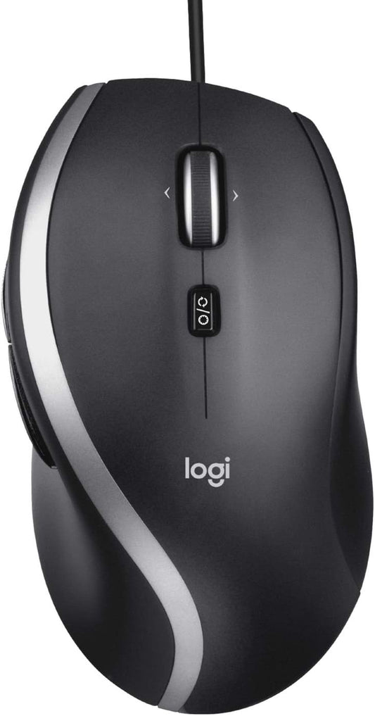 Logitech M500S Advanced Corded Mouse with Advanced Hyper-Fast Scrolling & Tilt, Customizable Buttons, High Precision Tracking with DPI Switch, USB Plug & Play