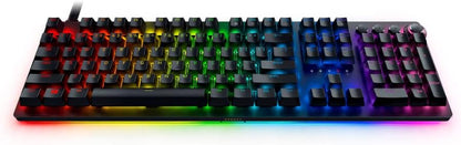 Razer Huntsman V2 Optical Gaming Keyboard: Linear Optical Switches - 8000Hz Polling Rate - Doubleshot PBT Keycaps - Dedicated Media Keys & Dial - Ergonomic Wrist Rest - Snap Tap