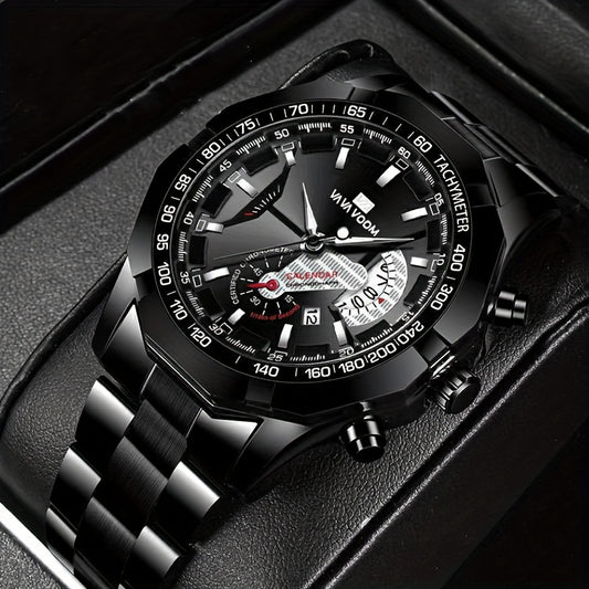 Տղամարդկանց համար նախատեսված սպորտային օրացույցի քվարցային ժամացույց, բիզնես նորաձևության ձեռքի ժամացույց