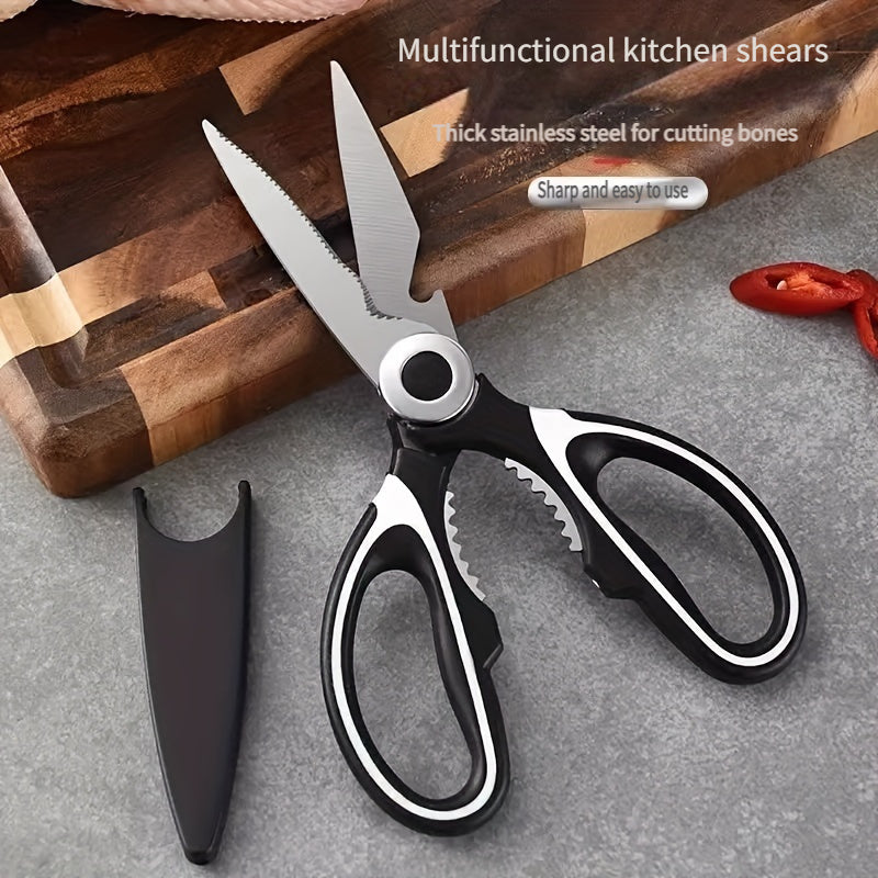 Kitchen Scissors Household Advanced Multi-Functional Scissors Kill Fish Barbecue Cut Bone Special Stainless Steel Sharp Food Scissors