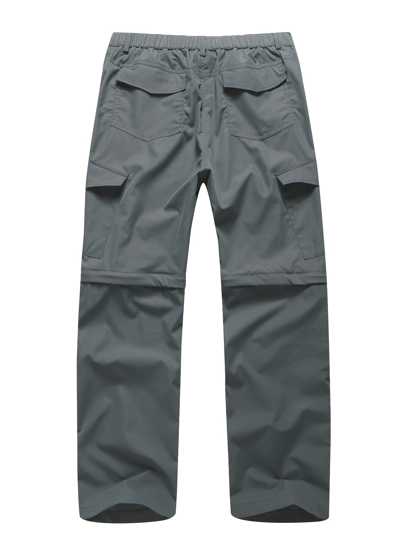 Men's Convertible Hiking Pants - Durable, Zip-Off Cargo Trousers for Fishing & Running, Casual Outdoor Wear with Pockets - ayq