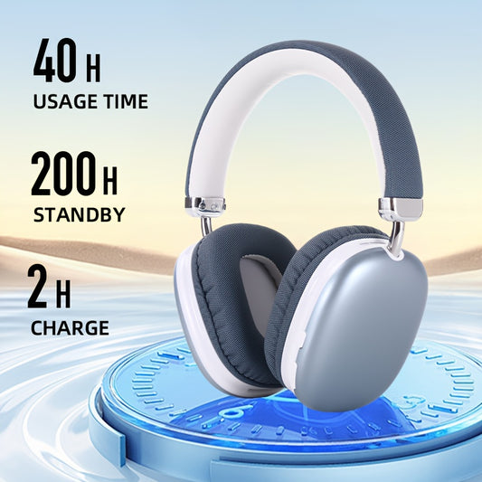 Upgraded Wireless Headphones, Good Sound Quality Wireless Headphones, Lightweight Foldable Earbuds with Built-in Microphone, Compatible with 3.5mm / 0.14in Audio Cable, Suitable for Travel/Work/Laptop/PC/Mobile Phone Stereo, - ayq