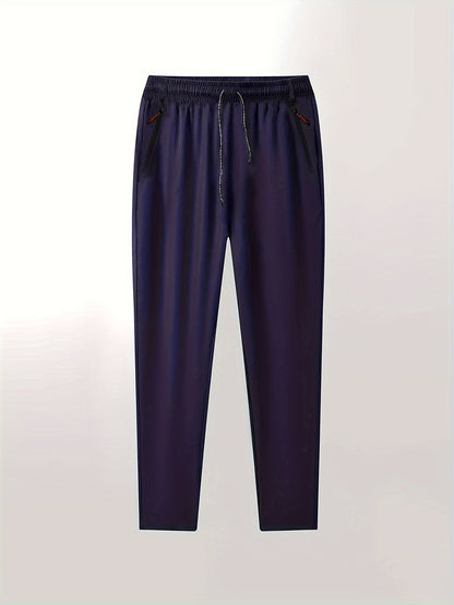 2pcs Men's Casual Pants, Fashion Trend Ultra-light Breathable Long Pants, Quick Dry Fabric Sports Pants