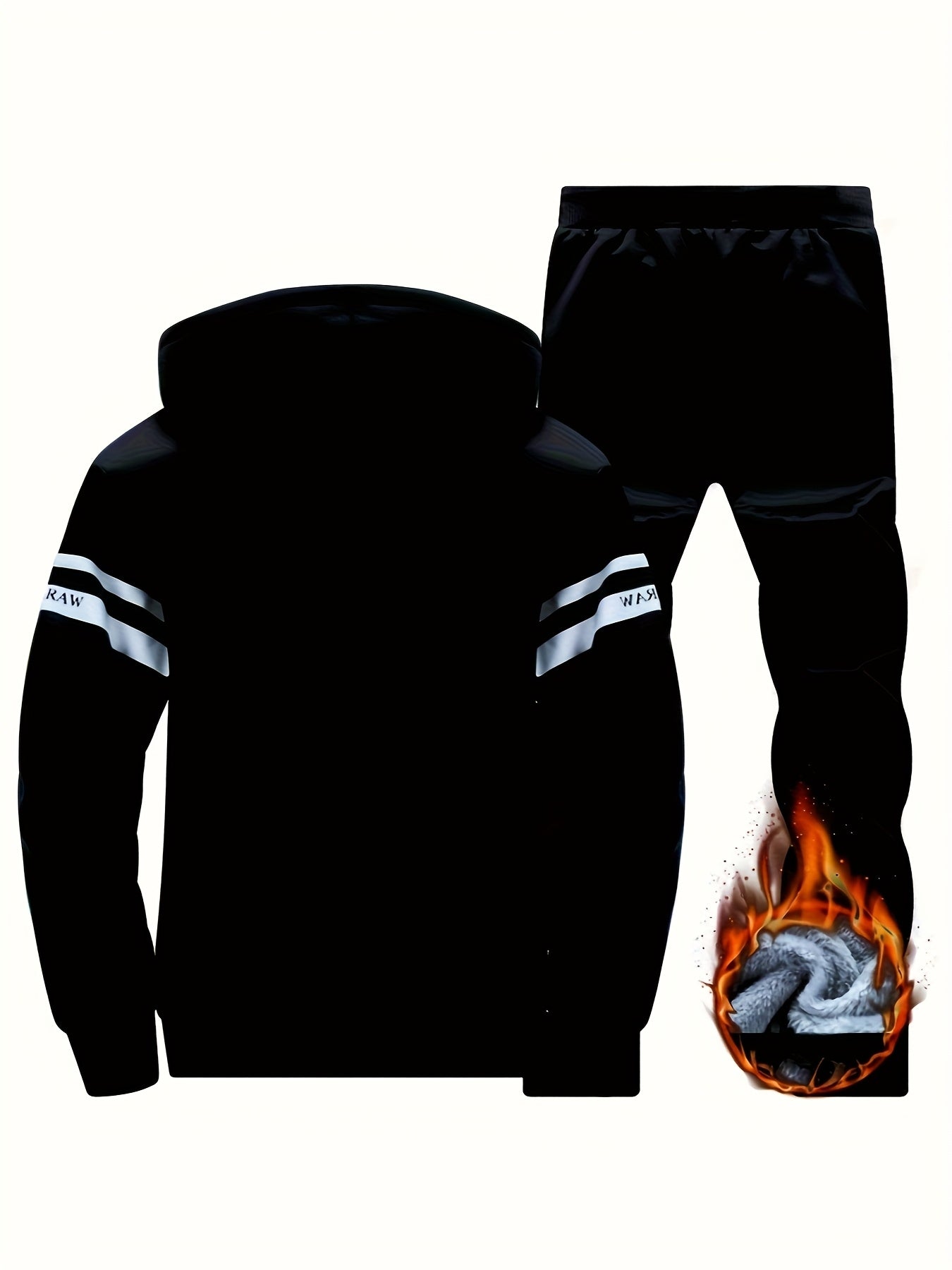 Աշնանային և ձմեռային տղամարդու սպորտային առօրյա կոստյում, տղամարդու թավշյա հաստ սպորտային կոստյում, գլխարկով բացվող մարզական կոստյում, տաք տնային կոստյում, երկու մասից բաղկացած հավաքածու