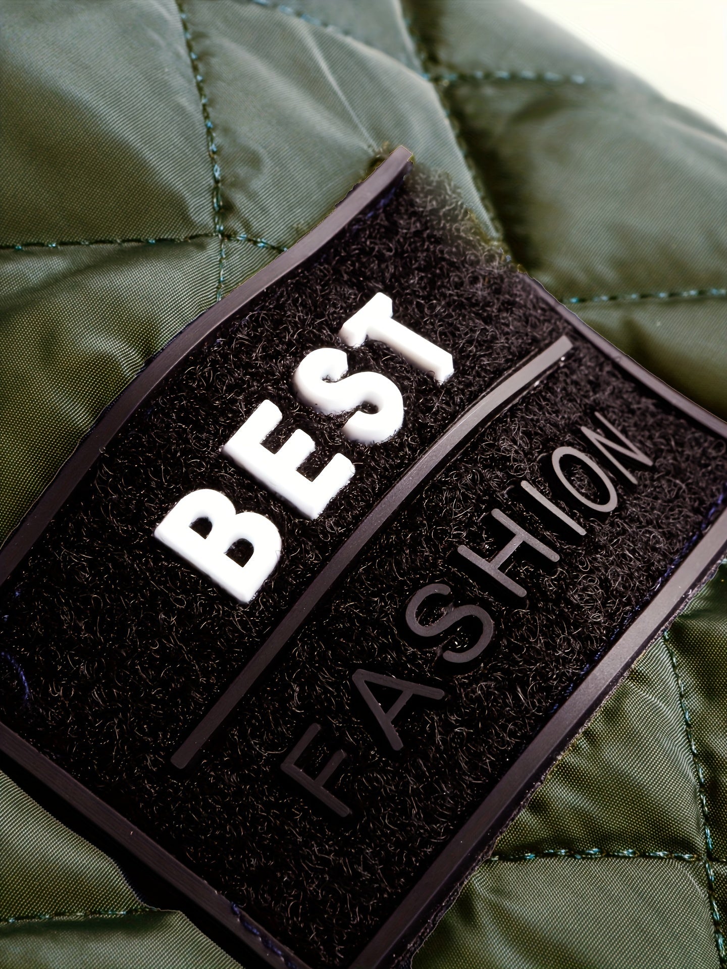 Men's Casual Quilted Zip Up Jacket, Chic Baseball Collar Jacket For Fall Winter