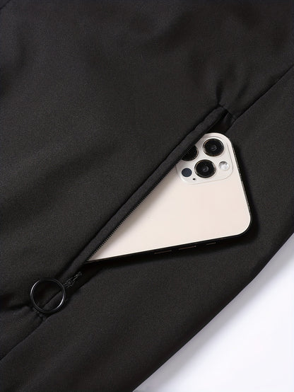 Տղամարդու առօրյա աշխատանքային բաճկոնի և տաբատի հավաքածու, միագույն, երկար թևքերով, սովորական չափսի, գրպաններով, գարնան/աշնան համար, առօրյա հագուստ, առօրյա հագուստ|Առօրյա ոճ|Միագույն բաճկոն