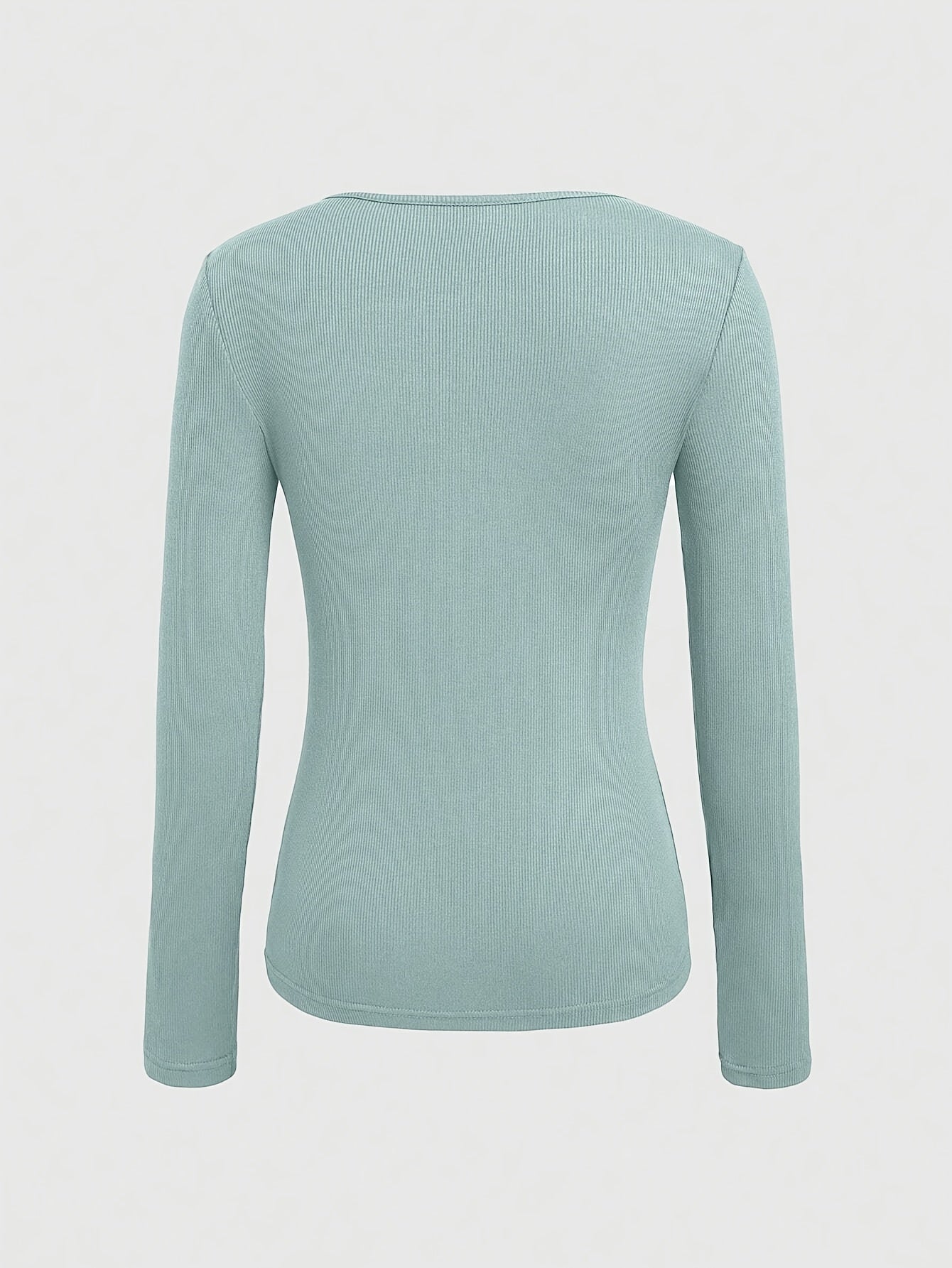 1 հատ Essence կանացի էլեգանտ, կողավոր երկար թևքով մարզաշապիկ, պոլիեսթերի և սպանդեքսի խառնուրդ, խոռոչավոր դետալներով, միագույն, կլոր վզնոցով, սովորական երկարությամբ, տրիկոտաժե կտոր - աշուն/ձմեռ հավաքածու