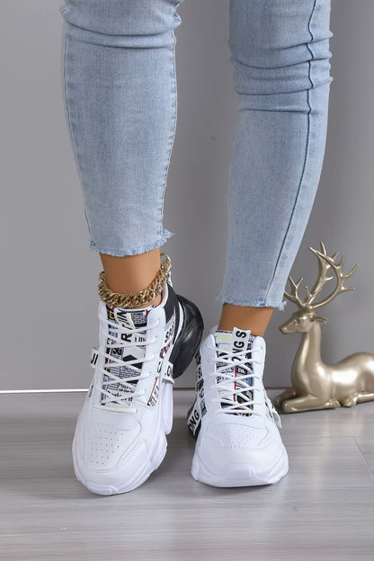 Կանացի նորաձև հաստ ներբանով սպորտային կոշիկներ, փողոցային ոճի շնչող առօրյա կոշիկներ բոլոր եղանակների համար