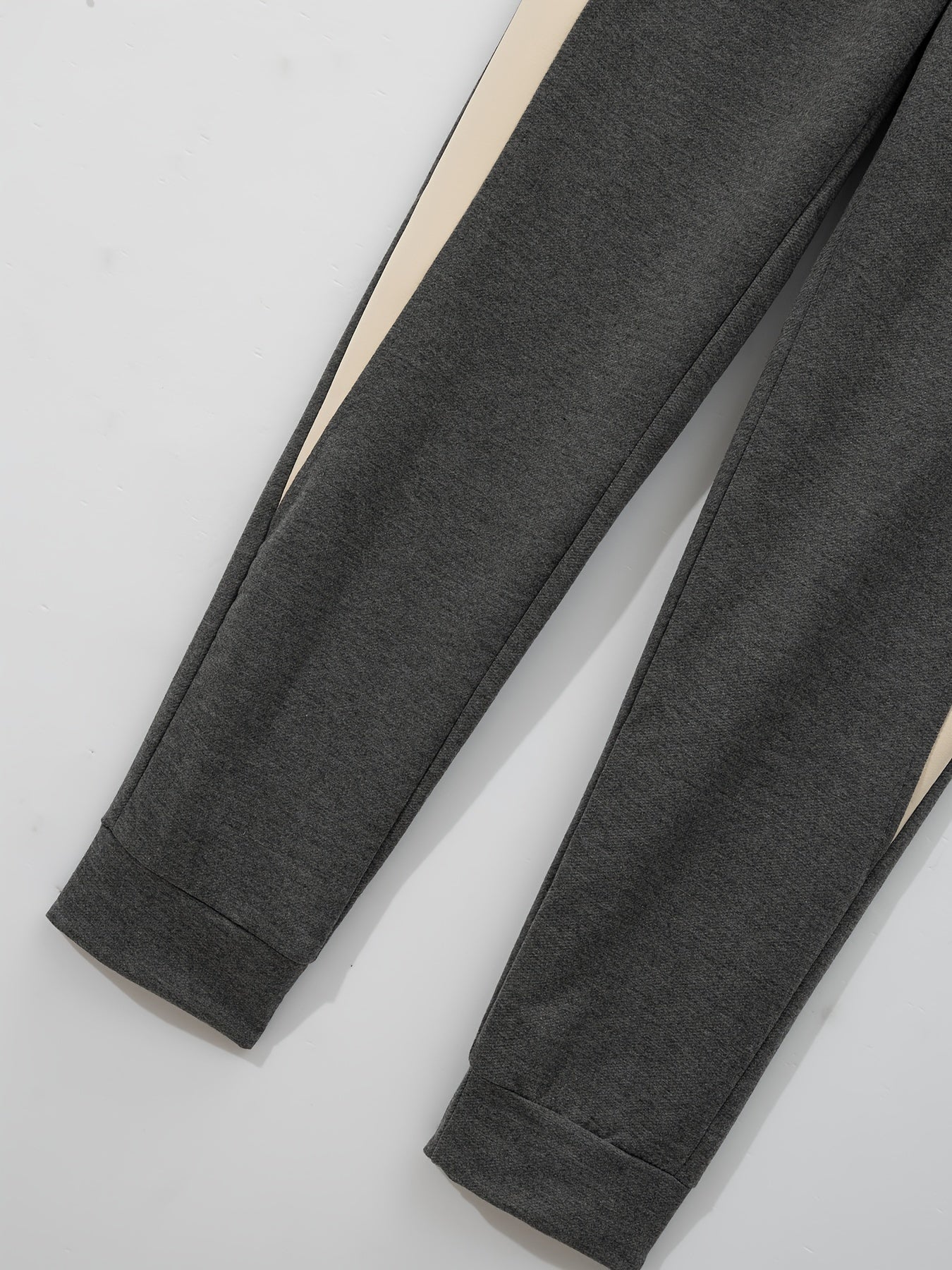 Տղամարդու ամենօրյա բեյսբոլի բաճկոնի և տաբատի հավաքածու - գունային բլոկ, պոլիեսթեր, կոճակներով և գոտու դետալներով՝ գարնանային/աշնանային համար