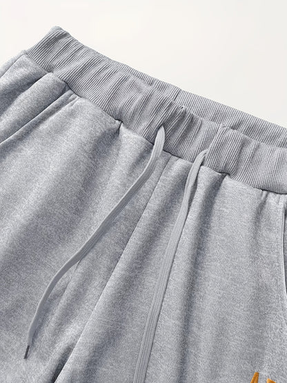 Տղամարդու մուգ կապույտ "Shan Yes" տպագրությամբ սպորտային հագուստ - ճարմանդով բաճկոն և գրպաններով մարզական տաբատ, ստանդարտ ֆիթ, գարնան և աշնան համար, հարմարավետ հանգստի հագուստ, հանգստի բաճկոն | սպորտային բաճկոն | ճարմանդով փակում, անհրաժեշտ բաճկոն