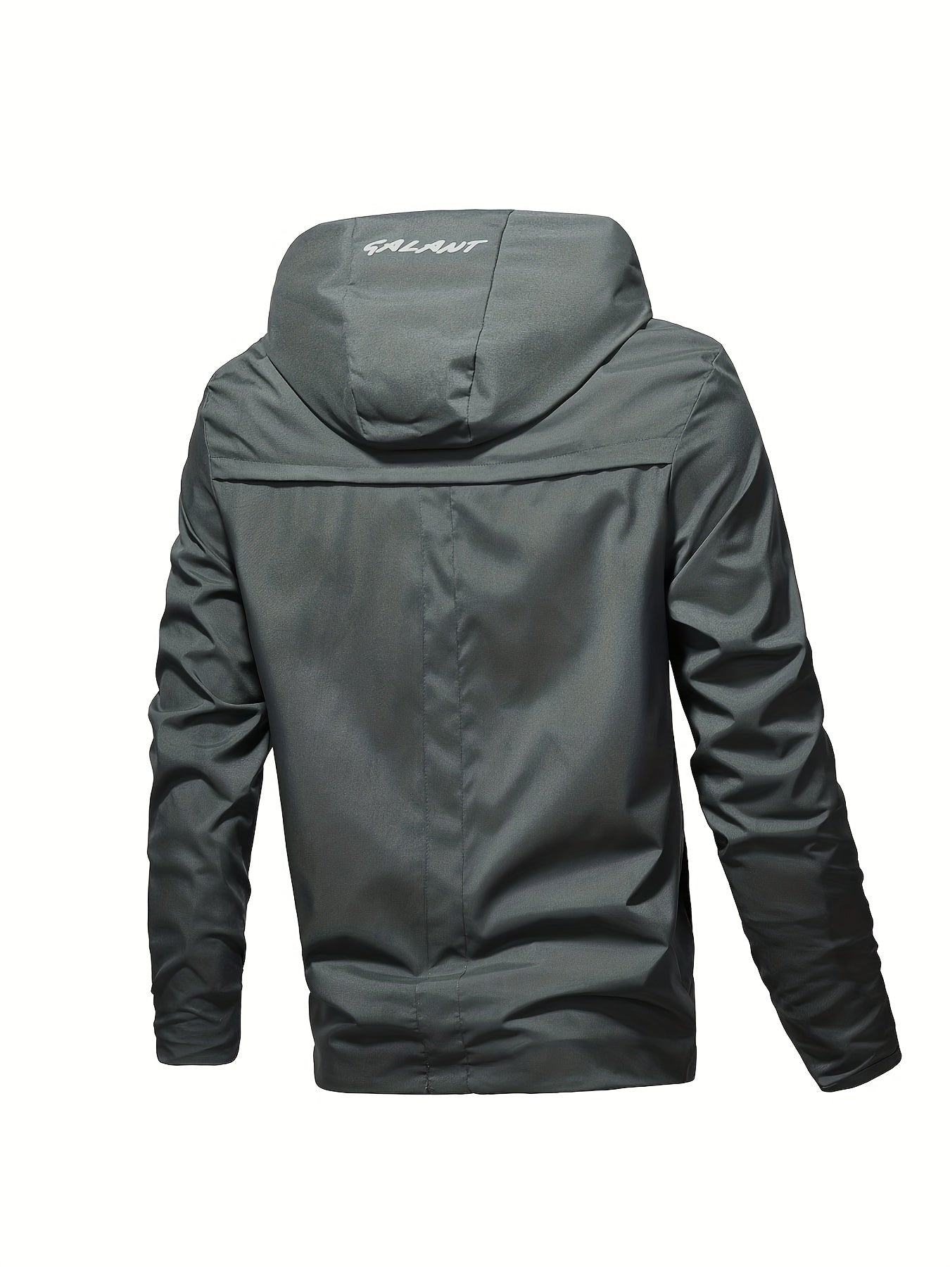 Men's Casual Hooded Jacket, Chic Zip Up Cargo Jacket For Spring Fall Outdoor Activities - ayq