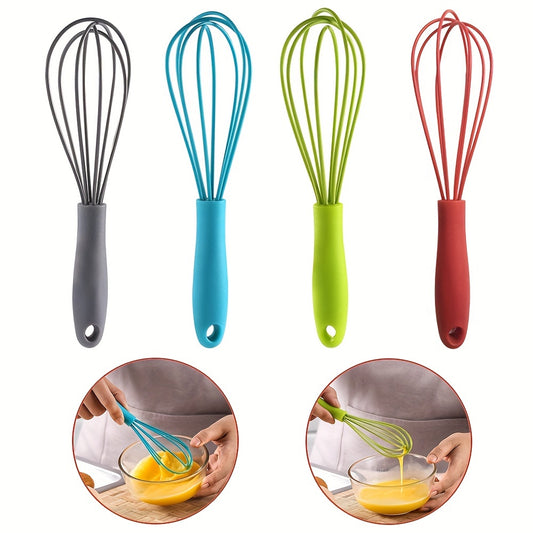 1pc/4pcs Silicone Mini Whisk - Perfect for Adults - Ideal for Blending, Whisking, Beating, And Stirring - Essential Baking Tool And Kitchen Gadget - Back to School Supply - for Baking Enthusiasts & St