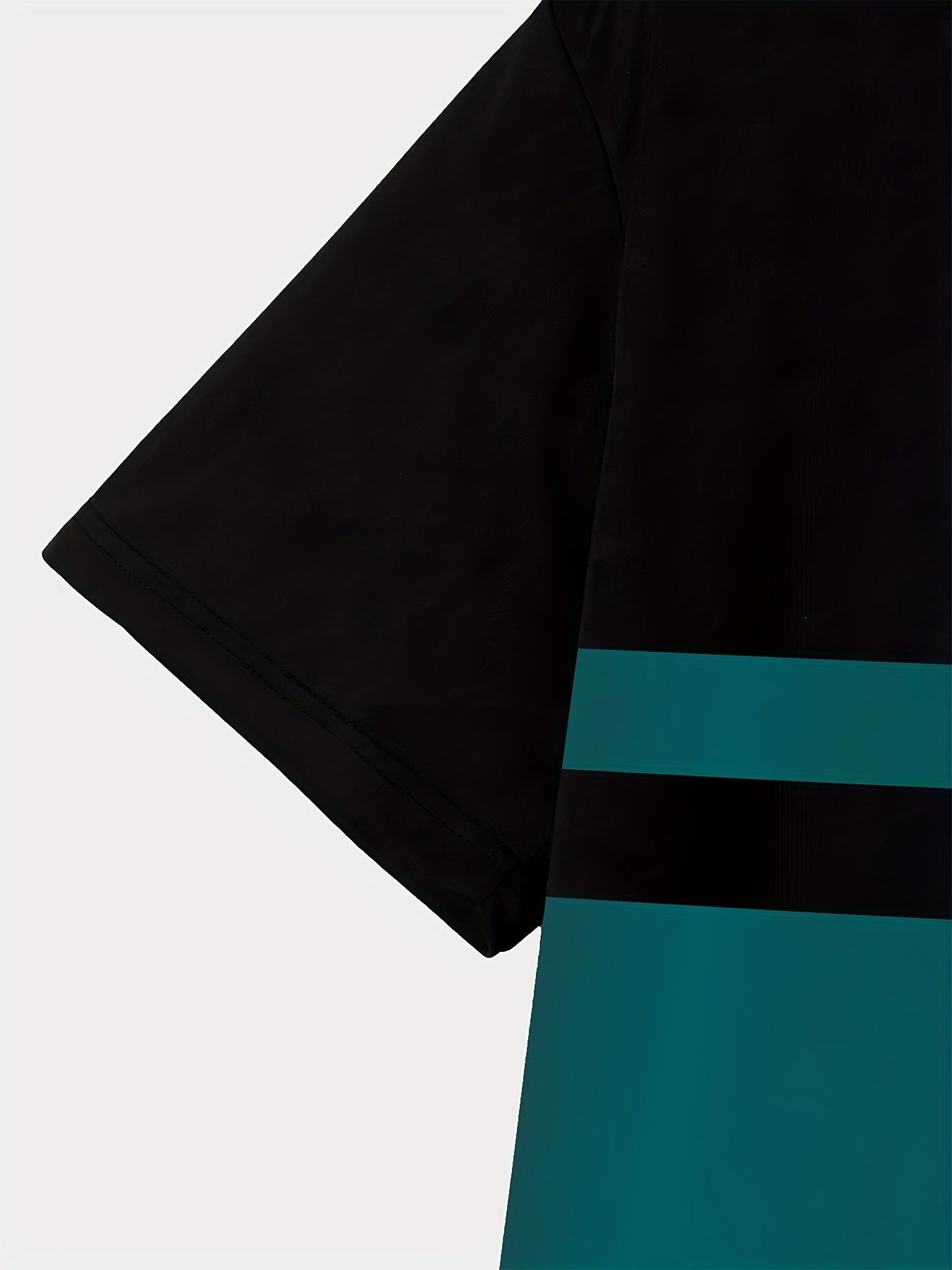 Տղամարդու նորաձև շապիկ - սև, կապտականաչավուն գույնի նախշերով, կարճ թևքերով, կանոնավոր չափսերով, պոլիեսթերային գործվածքով, իդեալական է առօրյա հագուստի համար, նորաձև շապիկ