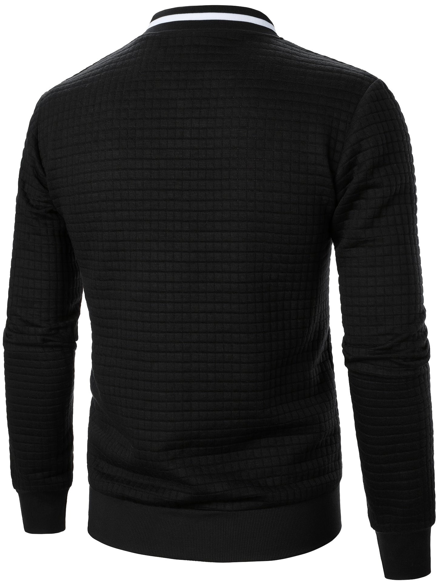 Men'S Zip-Up Jacket - Full-Zip Front Closure, Stand Collar, Lightweight Outerwear for Office, Casual & Formal Events - Spring/Fall Transitional Clothing - Easy-Care Modern Men'S Coat, Zip Up Jacket, Autumn Layering, Sleek Des