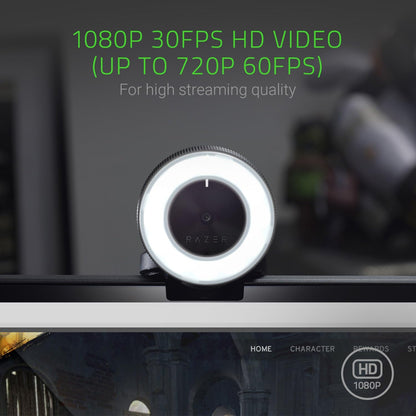 Razer Kiyo Full HD 1080P 30 FPS / 720P 60 FPS Webcam + Seiren Mini USB Microphone: Streaming Bundle