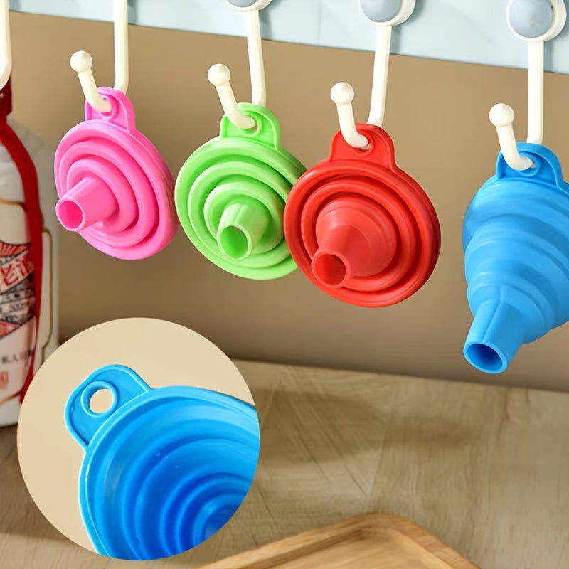 1pc, Multi Functional Outdoor And Household Funnels, Expandable And Portable Foldable Funnels, Space Saving Dispensers Suitable For All Liquid Dispensers, Perfect For Kitchens And Outdoor Small Tools Kitchen Accessories