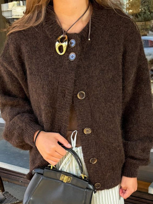 Women'S Vintage Sweater Coat - Soft Long Sleeve Cardigan with Button Front, Chic Office to Party Outerwear, Elegant Casual Outfits, Machine Washable Fall Winter Spring Jacket for Everyday &, Cute Sweaters