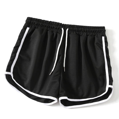 Կոնտրաստ կապող պատահական սպորտային շորտեր, ազատ շորտեր, կանացի ակտիվ հագուստ