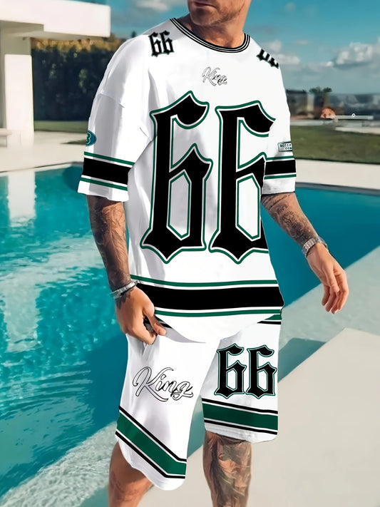 3D մեծահասակների տղամարդու շապիկ, կարճ տաբատ, գծավոր, թվային տպագրությամբ, կարճ թևքով շապիկ, ամենօրյա հագուստի համար, նախշերով շապիկ, ամառային նախշերով շապիկ, նախշերով տղամարդու շապիկ, կարճ տաբատ, 1 հավաքածու 2 հատ