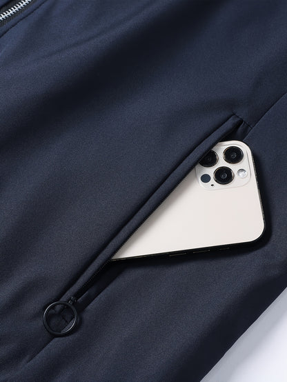 Տղամարդու առօրյա աշխատանքային բաճկոնի և տաբատի հավաքածու, միագույն, երկար թևքերով, սովորական չափսի, գրպաններով, գարնան/աշնան համար, առօրյա հագուստ, առօրյա հագուստ|Առօրյա ոճ|Միագույն բաճկոն